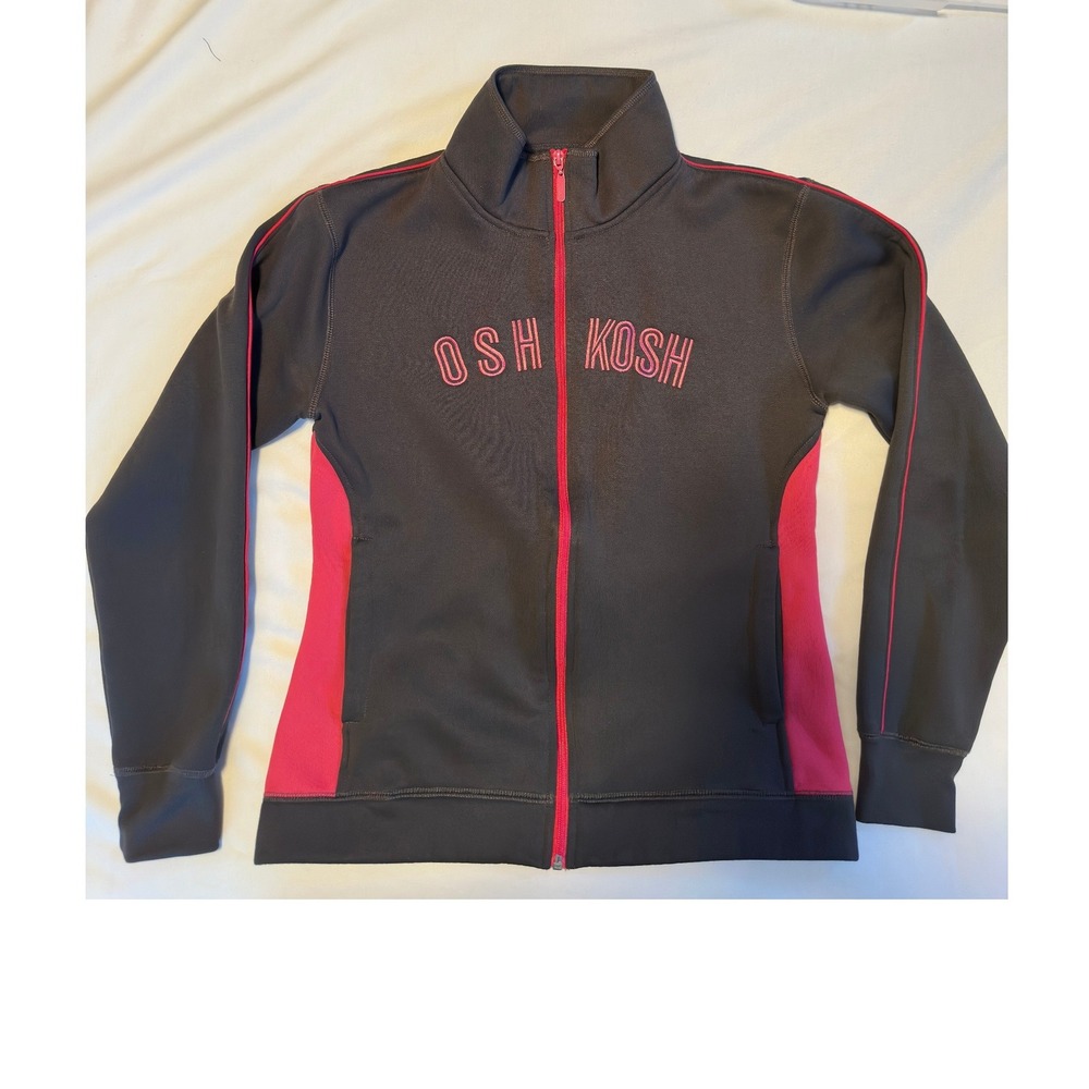 Jansport Full Zip Juniors Charcoal Grey and‎ Pink Large